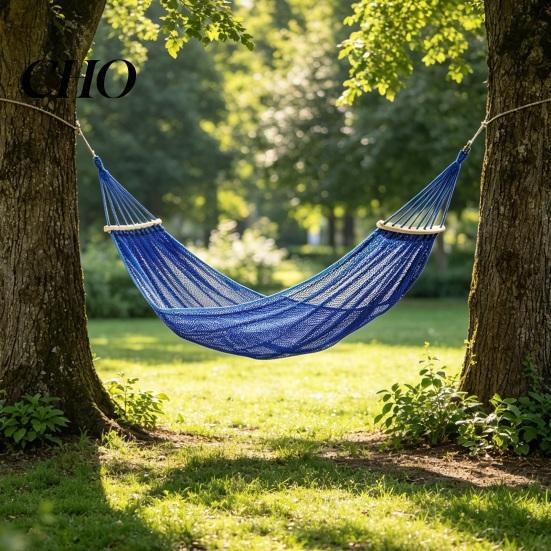 Summer Breathable Hammock with Ice Mesh Design Double Load Bearing 200kg Reinforced Traction Rope Anti-rollover Long-term Outdoor