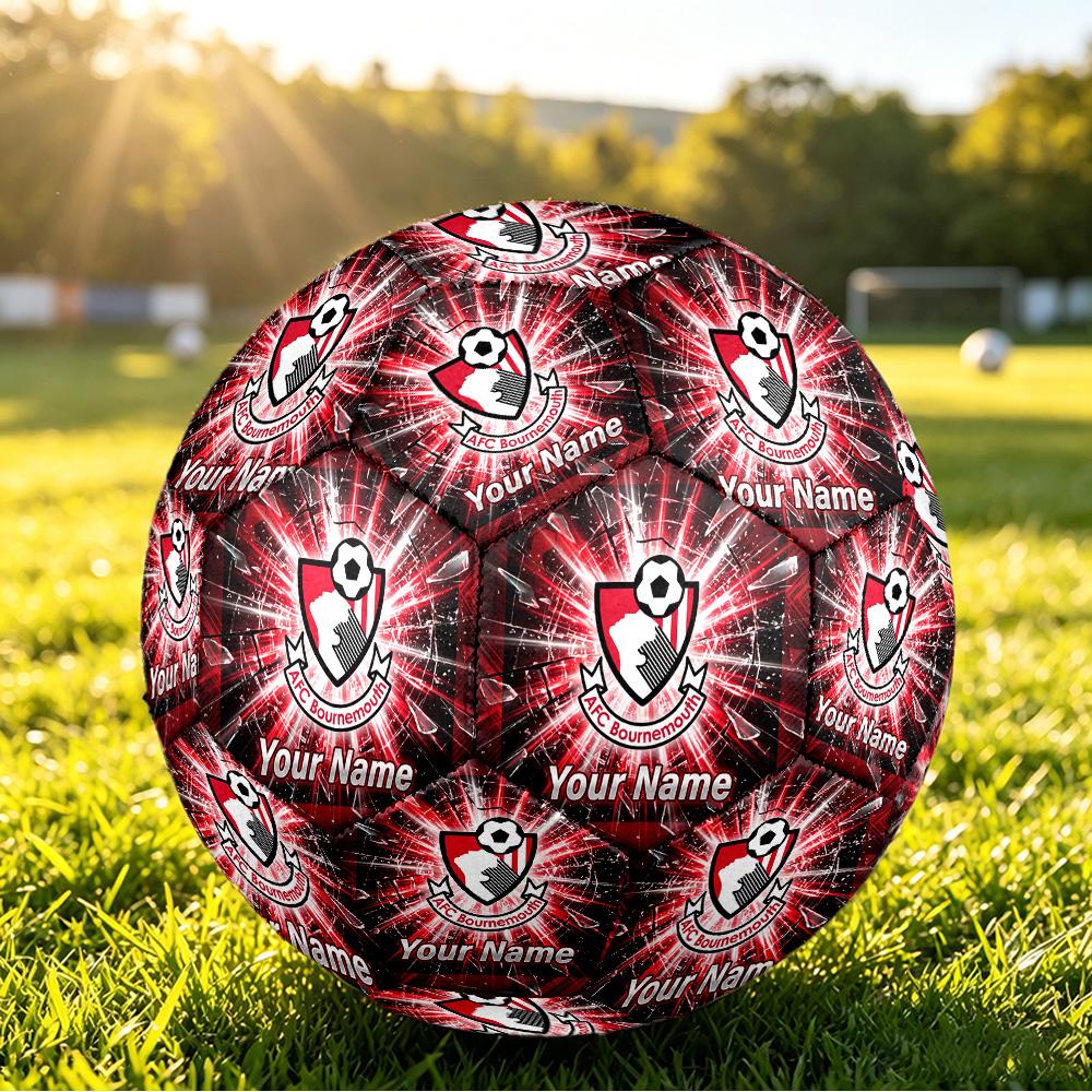 Personalized Size 5 Football Bournemouth Football Pattern Outdoor Game Sports Ball Gift