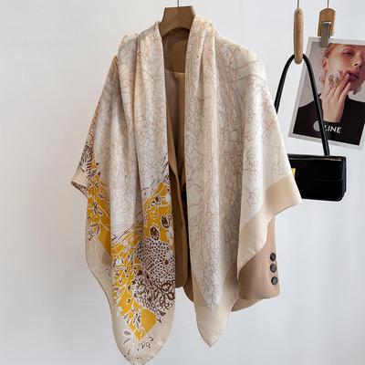 130*130cm Extra Large Square Scarf Headscarves Fashion Scarves Designer Scarf Lightweight Wraps Hair Scarf Cotton Touch