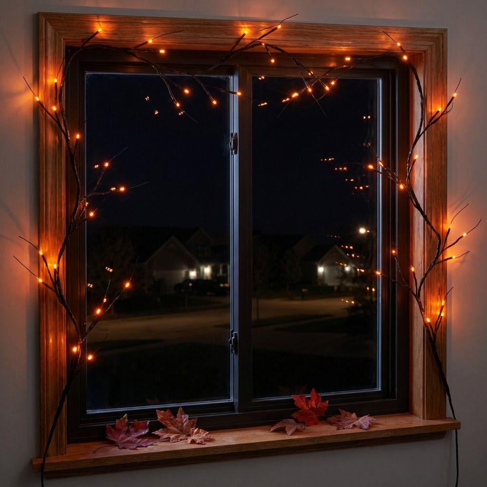 Scary Atmosphere Halloween Ghost Festival Lighting Bat Twig Lights  Spooky Decorations