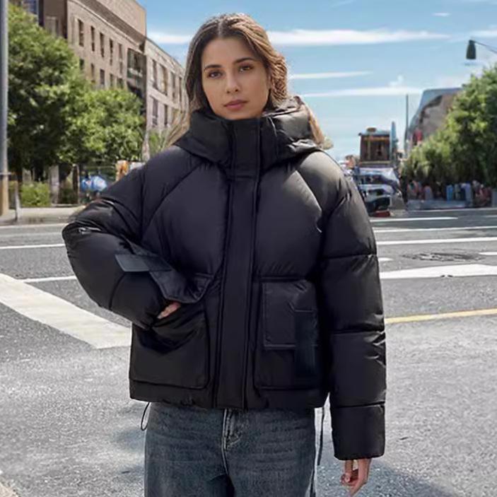 GMXIA Damen Vintage Casual Einfarbig Druck Herbst Winter Langarm Kapuzenjacken & Mäntel