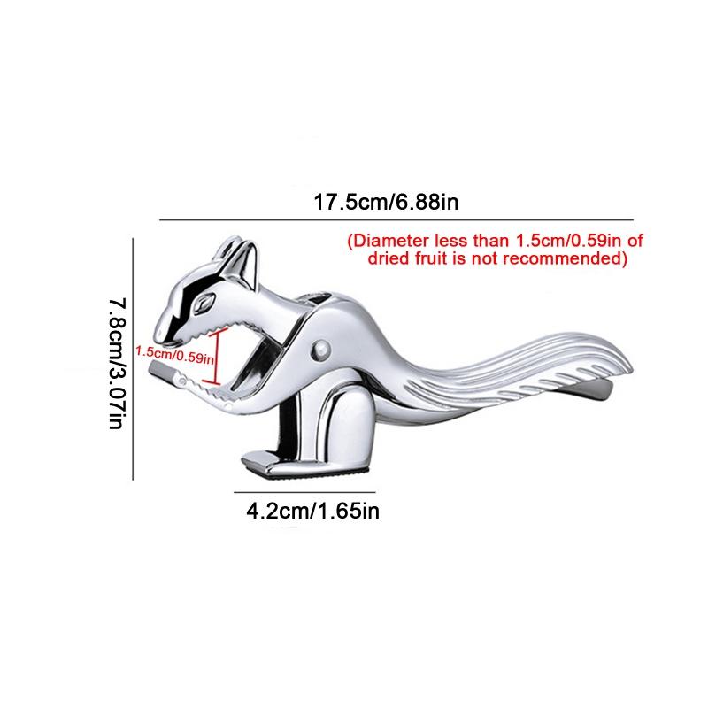 Squirrel shaped walnut clamp, zinc alloy multi-functional nut clamp, walnut tongs, walnut pliers, kitchen tools, shelling pliers