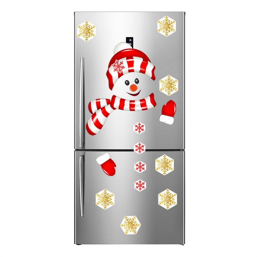 Christmas Snowman Wall Sticker Garage Door Decorations Outdoor Cover Mural DIY