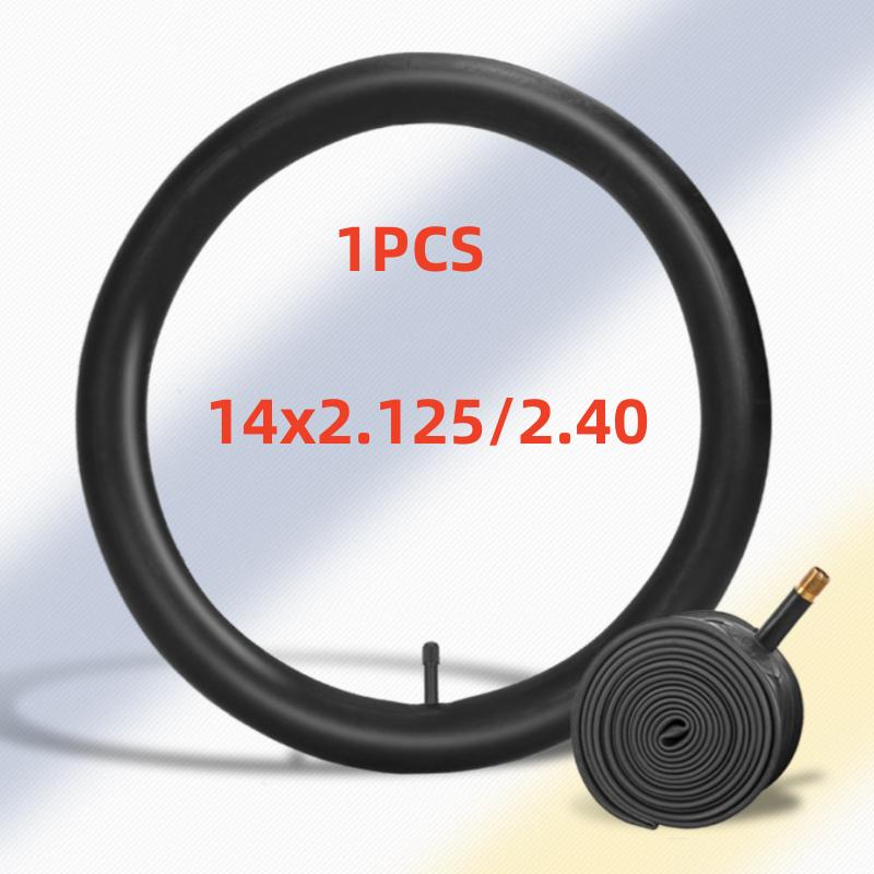 

14 Inch 14x2.125/2.4 Butyl Rubber Inner Tube With A Bent Valve Stem For Electric Bicycle E-Bike Scooters Tires Bike Parts Access 14Inches 350mm
