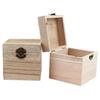 Paulownia Wood Square Jewelry & Gift Box - Wooden Packaging & Cup Storage Box