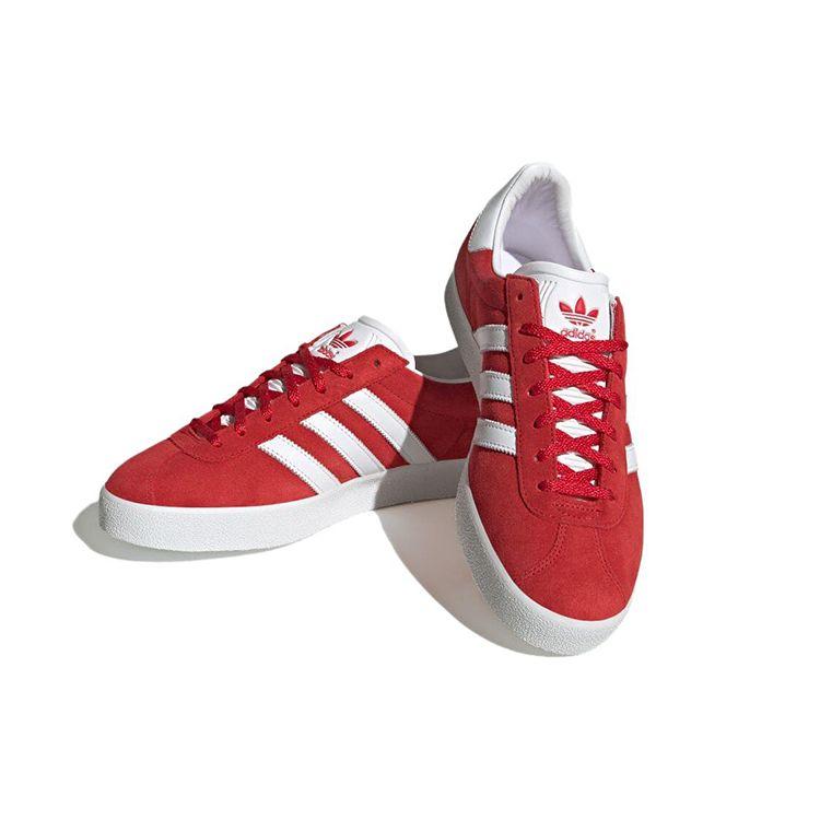 adidas Gazelle 85 Scarlet Unisex Sneaker Rot Besser-Scharlachrot Wolkenweiß IG0455