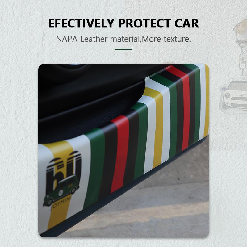 Carbon Fiber/leather Sticker Car Inner Door Panel Protection Anti Kick Film Sticker For Mini Cooper F55 F56 R56 R60 F54