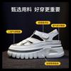 2025 summer new sandals women's explosive leather casual shoes women's lightweight Velcro women's sandals spot second delivery