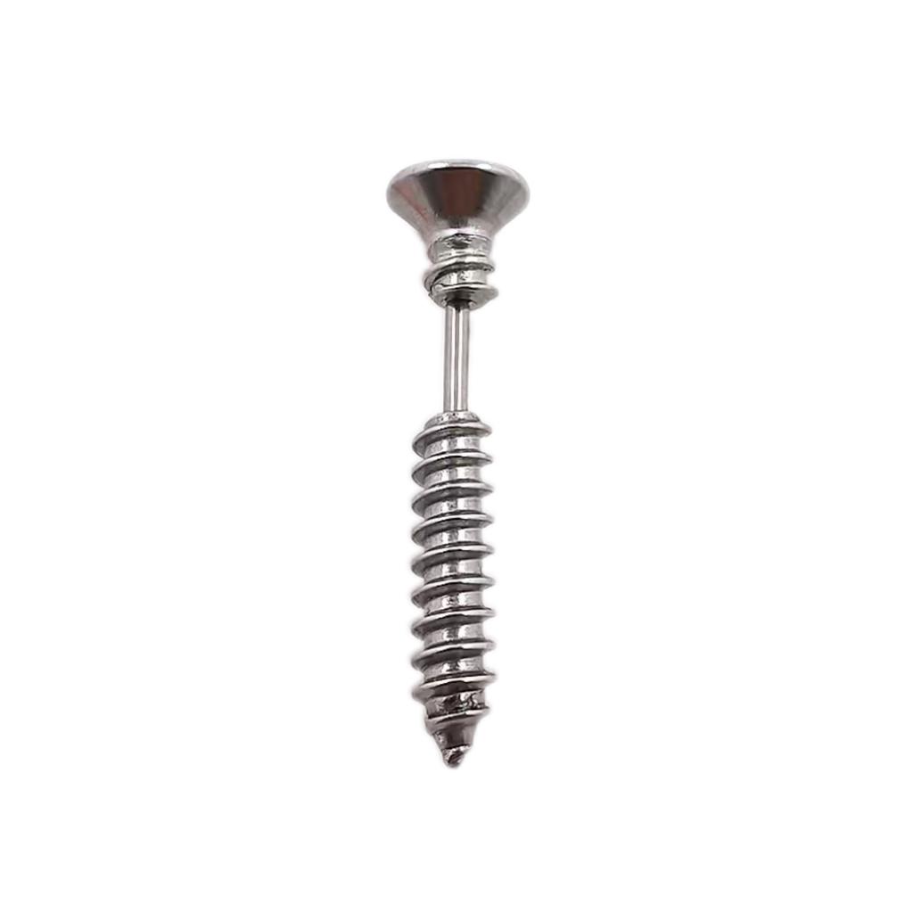 Hisera Children's Screw-Shaped Ear Bone Stud Fashionable Stainless Steel Piercing Earrings for Wedding Gift Party