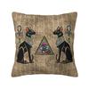 Egyptian Cats And Eye Of Horus 4 Cushion Cover Egypt Velvet Modern Pillow Case for Sofa