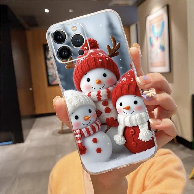 

Phone Case For iphone 17ProMax 17 Pro 16 15 14 13 Pro Max 17 Air 15 16 Pro 15Plus Snowman Christmas iphone 13