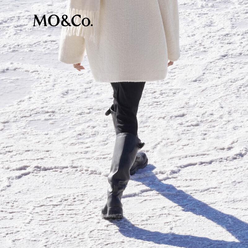 MO&Co. Women's Retro High-Waist Slim Thermal Jeans