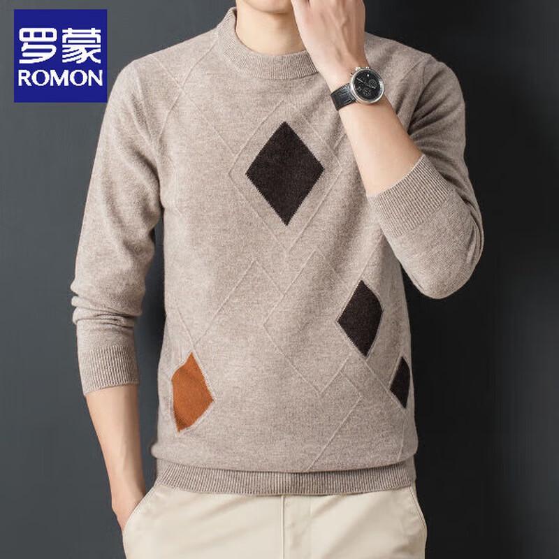 

Romone Men s Pure Wool Knitted Sweater 3XL