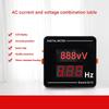 Double Display Voltage Frequency Meter Panel Mounting LED Display Voltage Frequency Tester Gauge Easy Installation