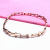 Rose Gold-Plated Purple Gold 585 Letter Zircon Bracelet Women'S Versatile Fashion Trend Color Gold Jewelry