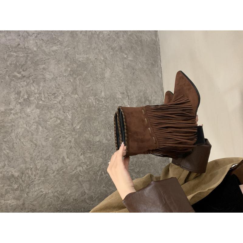 2025 New Low Boots Fringed Short Boots
