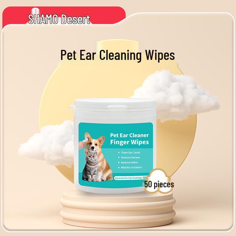 Pet Disposable Cleaning Gloves - Deodorizing Bath & Dry Wipes for Cats and Dogs