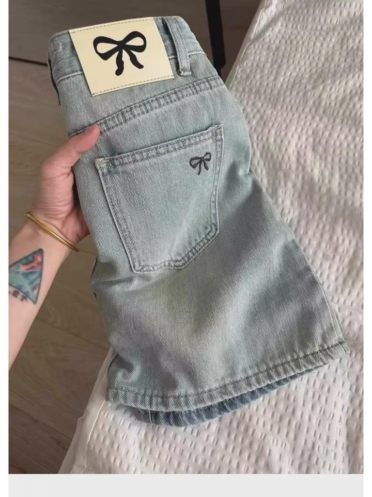 Damen Übergröße High Waist Retro Denim A-Linienrock für den Sommer