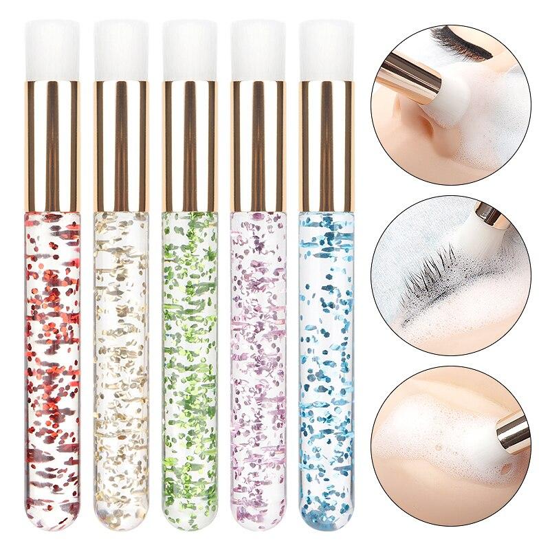 Wholesale  Crystal Eyelash Cleaning Brushes For Eyelash Extensions Nose Blackhead Cleansing Brushes Lash Comb Makeup Tools