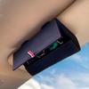 Car Storage Box Flip-Type Anti-Falling Eyeglass Case Snap-On Installation Leather Texture Organizer Universal Fit Sunglasses Box