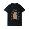 Velká velikost S-5XL Kapybara s předním potiskem Unisex trička s kulatým výstřihem Bavlněné topy Ležérní trička