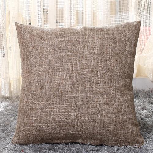 Pillow Case Home Decoration Salon Cushion Cover 50X50 Solid Pillowcase with Zipper Cotton Linen for Sofa Car Chair 45x45 40X40