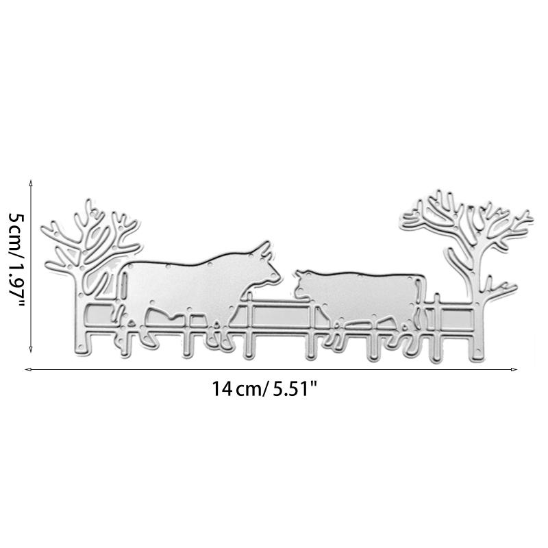 Farm Animal Die Cuts Metal Cutting Dies Embossing Template Easter Supplies for Girl Kid DIY Scrapbooking Craft Gift Card