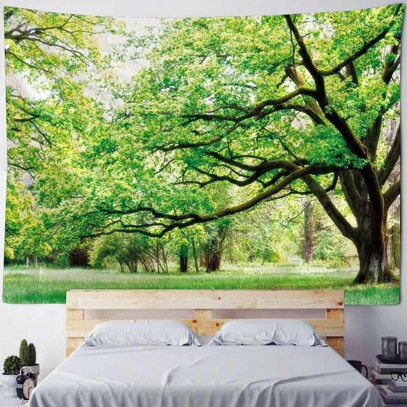 Large Tapestry Nature Landscape Forest Wall Hanging Room Decoration Bohemian Bedroom Living Room Wall Decoration