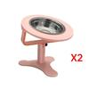 Pet High-footed Stainless Steel Stand Bowl Height Adjustable Prevent Knocking Cat's Rice Bowl Pet Feeding Supplies Accessories