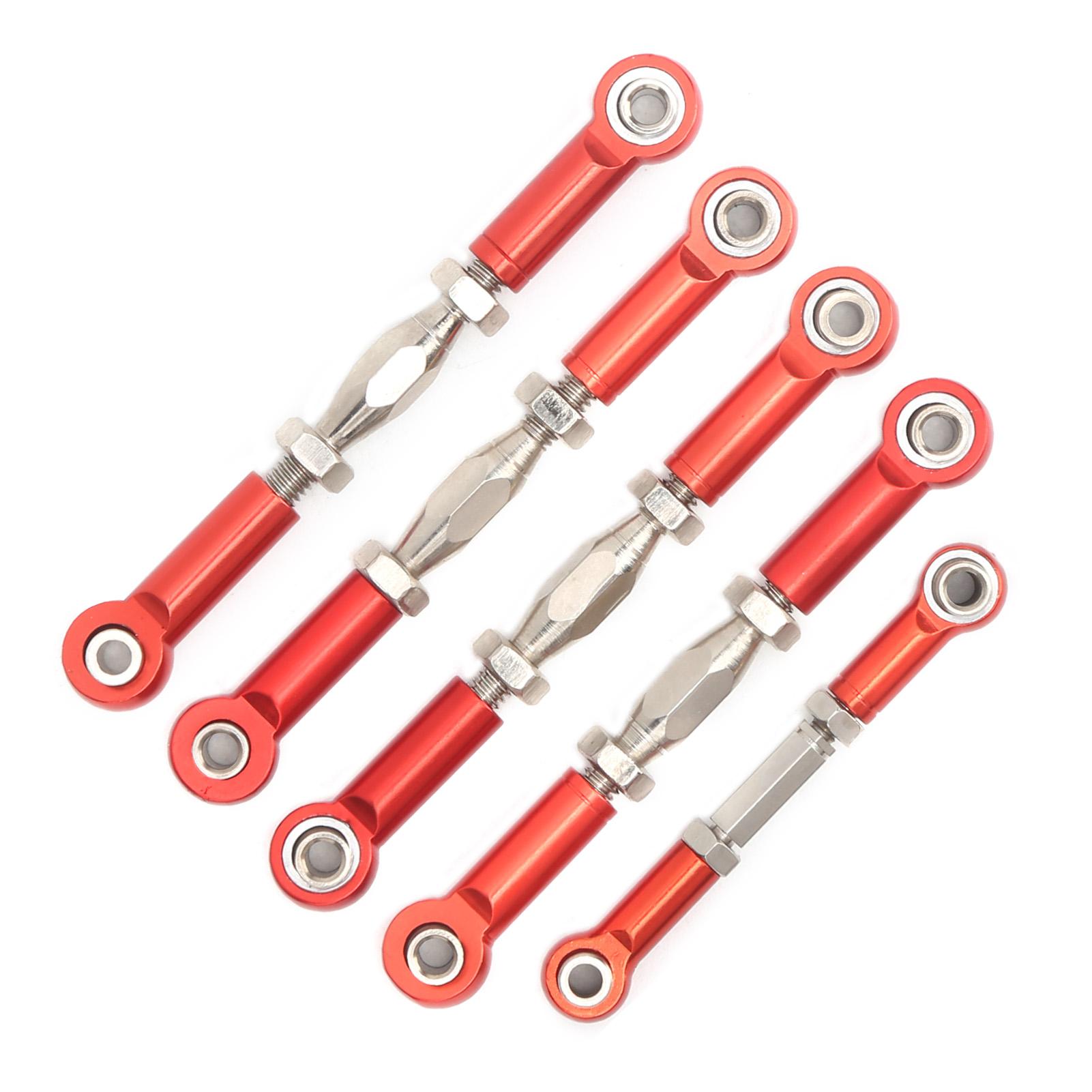 

5Pcs RC Car Tie Rod Set for REDCAT 1 10 XTE Remote Control Car Aluminum Alloy SuppliesRed червоний