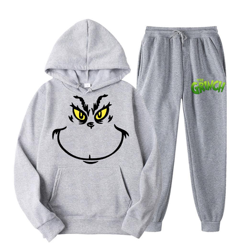 Women's Hooded Sports Tracksuit Unisex Two-Piece Running Outfits Long Sleeve Pullover Hoodies Sweatshirt+Sweatpants Set