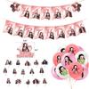 Slayer Kamado Demon Nezuko Birthday Party Decoration Balloons Banner Cake Topper