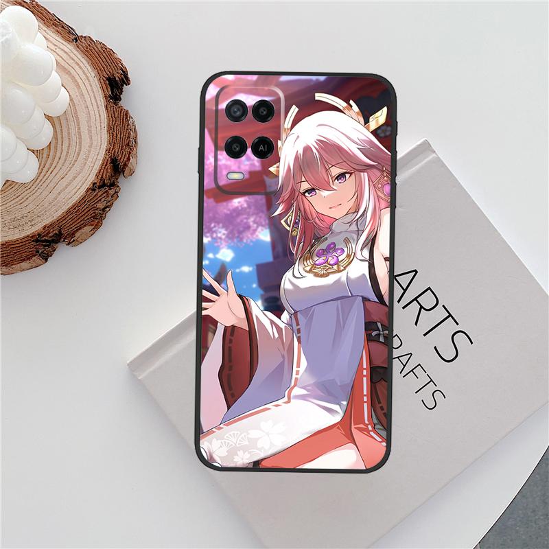 Genshin Impact Yae Miko Case For Oppo A15 A80 A60 A40 A94 A54 A98 A78 A18 A38 A58 A16 A76 A96 A17 A77 A74 A57S Cover