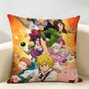 Anime  DDeadly SSins Cushion Cover Natural Linen Organic Fabric DoubleSided Printing Room Sofa Decor Pillow Case