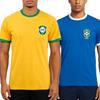 Men Women Tee Brazil 1970 Footbal Jersey Short Sleeve Loose Unisex T-shirt Fashion Design Graphic Print Merch Tshirt Casual Male