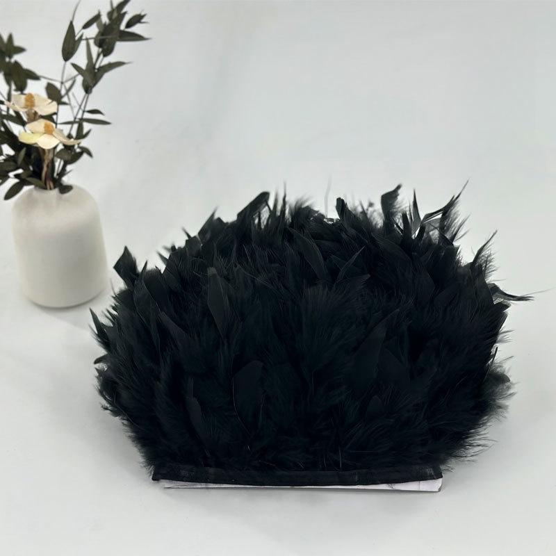 10-15cm Coffee Turkey Feather Trim Feathers Fringe Ribbon DIY Sewing Clothing Handwork Wedding Dress Crafts Party Decorations