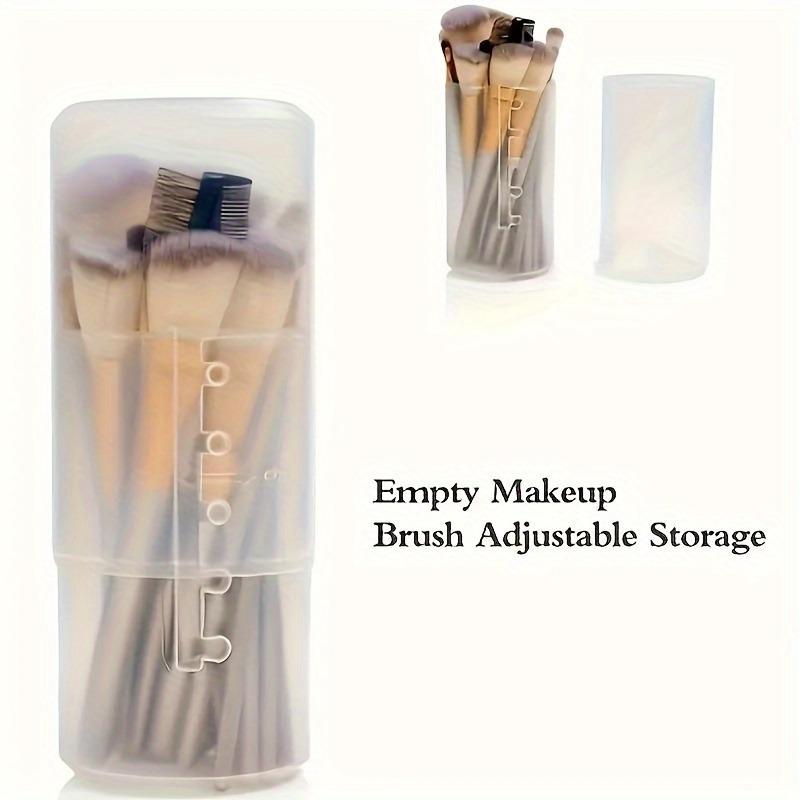 5pcs/1pc Dustproof Retractable Pen Container, Adjustable Makeup Brush Holder, Office Supplies Storage, Portable Travel Organizer