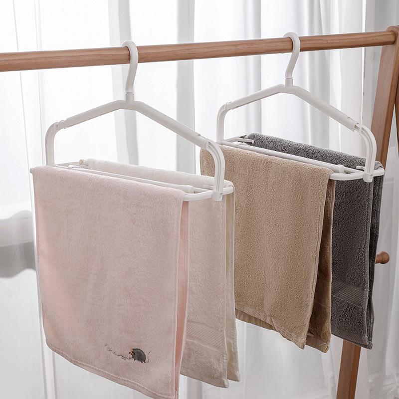 Japanese-Style Household Retractable Drying Towel Hanger Bath Towel Windproof Hanging Hanger Drying Sheets Clothes Support Pants Drying Rack