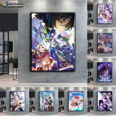 Набір для вишивки хрестиком. Алмазна вишивка своїми руками Genshin. Алмазний живопис. Домашній декор