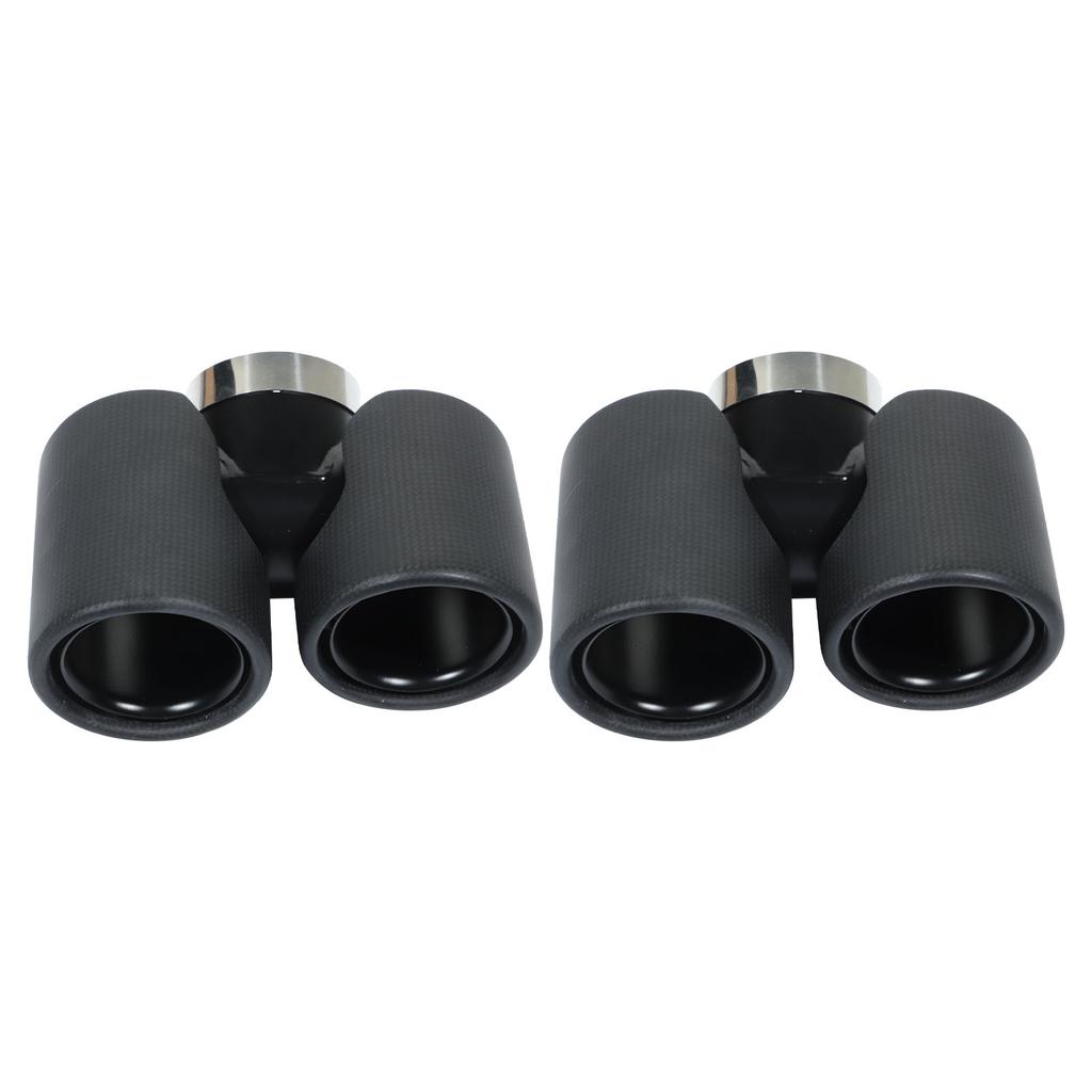 Čtyřhranná koncovka výfuku Nerezová ocel Uhlíkové vlákno Náhrada pro Land Rover Defender 90 110 L663 Matná