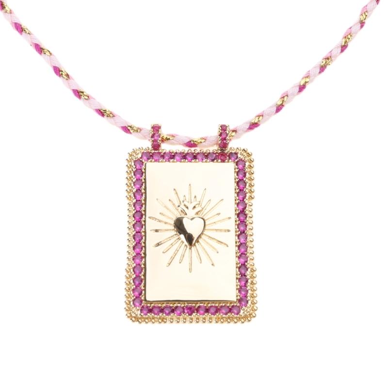 Adjustable Tarot Card Pendant Necklace Occult Tarot Card Sign Necklace Accessories for Individualized Fashion Statement