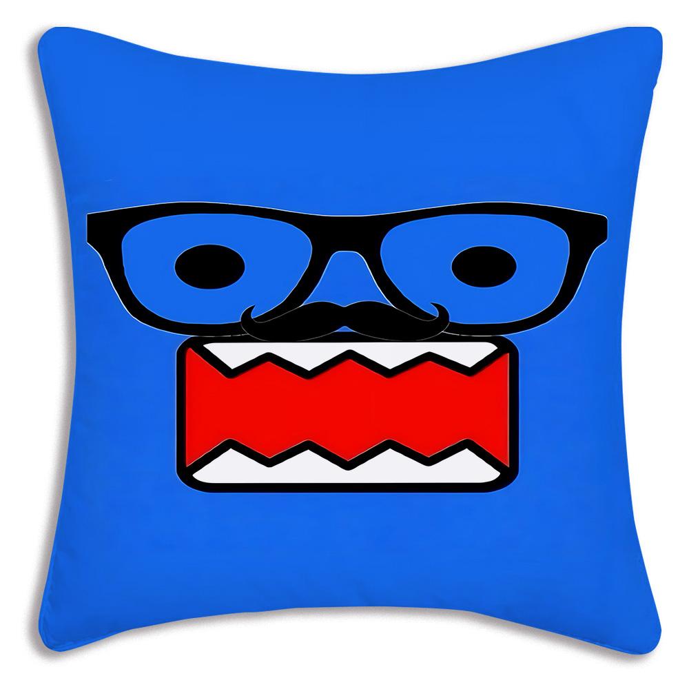 Cute For D-Domo Kun Faces Pillow Covers Cartoon Sofa Decorative Home Double-sided Printing Short Plush Cute Cushion Cover