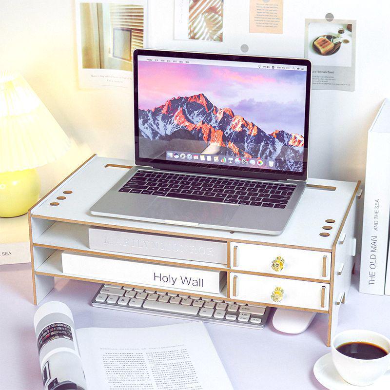Ergonomic Laptop Cooling Stand with Storage