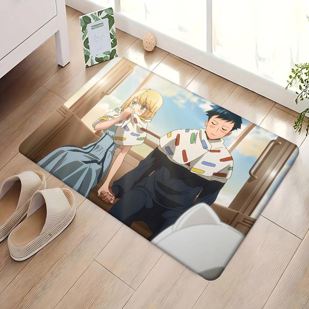 K-Koi W-Wa Sekai Seifuku No Ato Felpudo Rectangular Antideslizante para Hogar Suave Alfombrilla de Baño Puerta Delantera Interior Exterior Alfombrilla Decorativa para Hotel