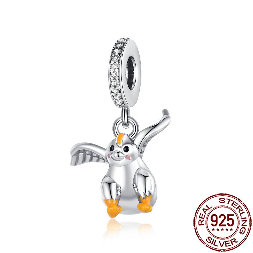 New Charms Copper Cat Dog Flamingo Chameleon Axolotl Animal Beads Fit Bracelet Necklace Women Diy Jewelry