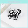 Creative Cartoon Personality Skull Cat Brooch Adorable Animal Style Pin For Everyone