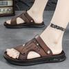 Sandals Men's Summer 2025 New Trend Versatile Men's Casual Stepping On Shit Feeling Beach Soft Bottom Dad Cool Slippers
