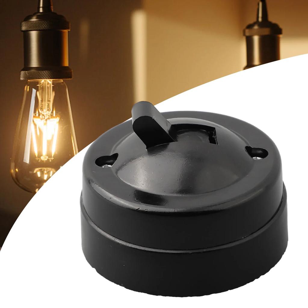 Single Control Switch Wall Mounted Easy Install Household Light Switch Retro Retro Style 220-250V High Quality