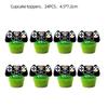 Cartoon Arcade-Themed Party Decoration Set: Boys' Birthday Decorations, Game Controller Banners, Cake Topper, and Spiral Hanging Decorations