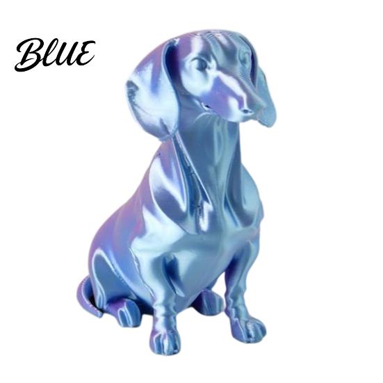 Black Dachshund Figurine Dog Ornament 3D Printed Movable Joint Design Figure Decorative Toy Sculpture for Home Office Decor Pet Lovers Collectors